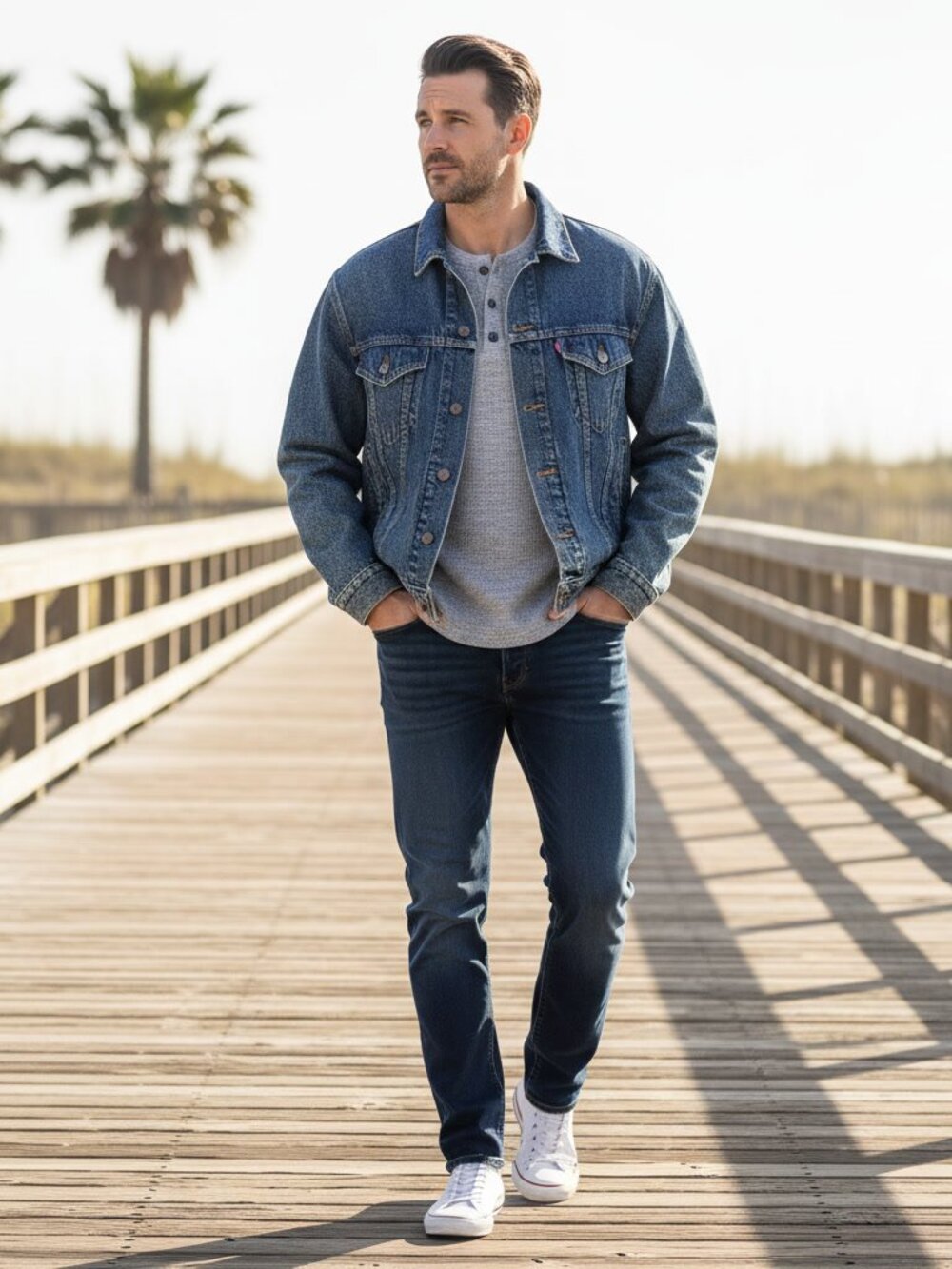 Levi's 70508 Type III Relaxed Trucker Denim Jacket Men's Medium M Vintage Blue W